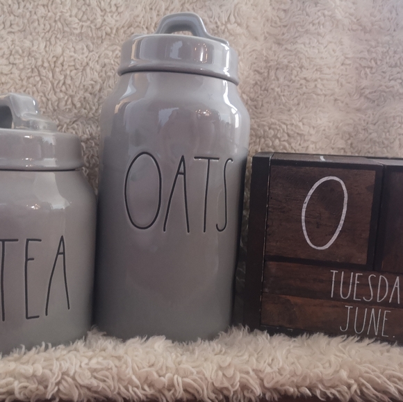 Canister set Grey Rae Dunn. Glossy - Picture 2 of 2